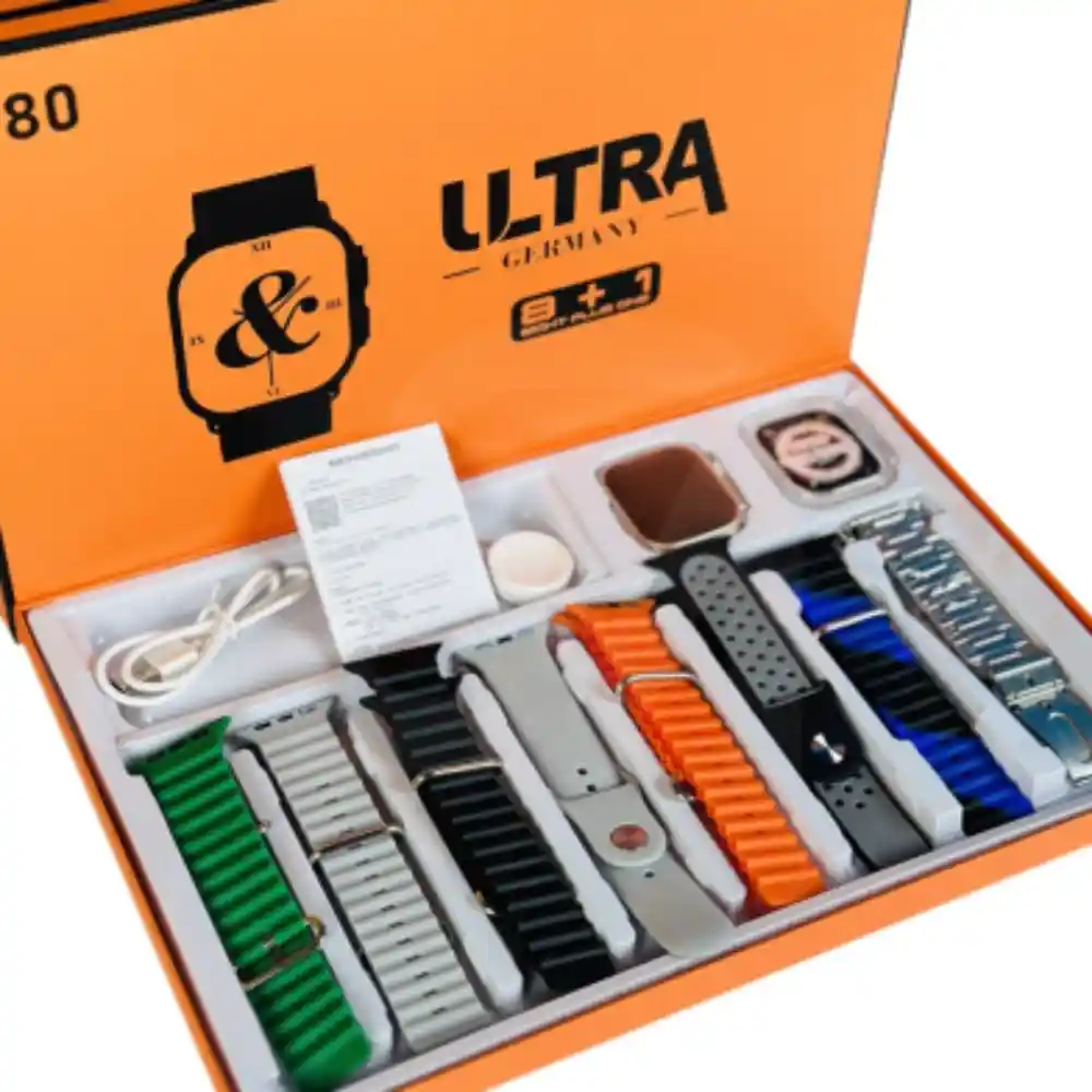 Y80 Ultra Smartwatch With 8 Strap