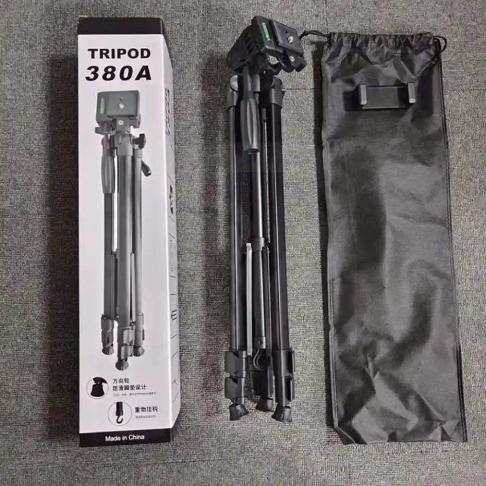 Tripod 380A for Camera Stand With Phone Holder