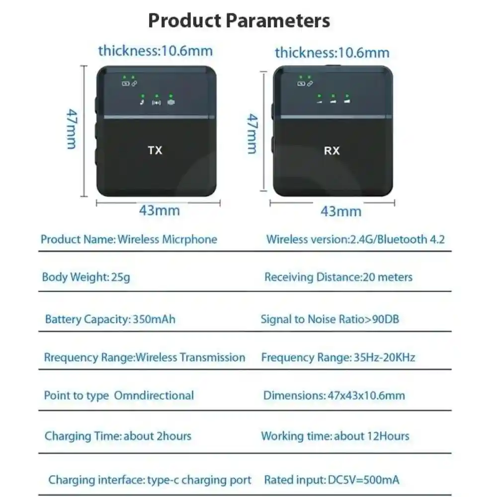Sx9 Dual Wireless Microphone