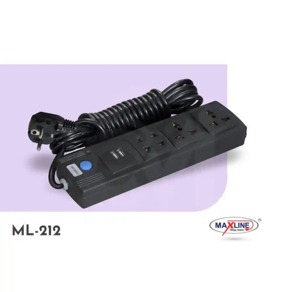 maxline 6 feet 2m 2 usb port multiplug ml-212 price in bangladesh