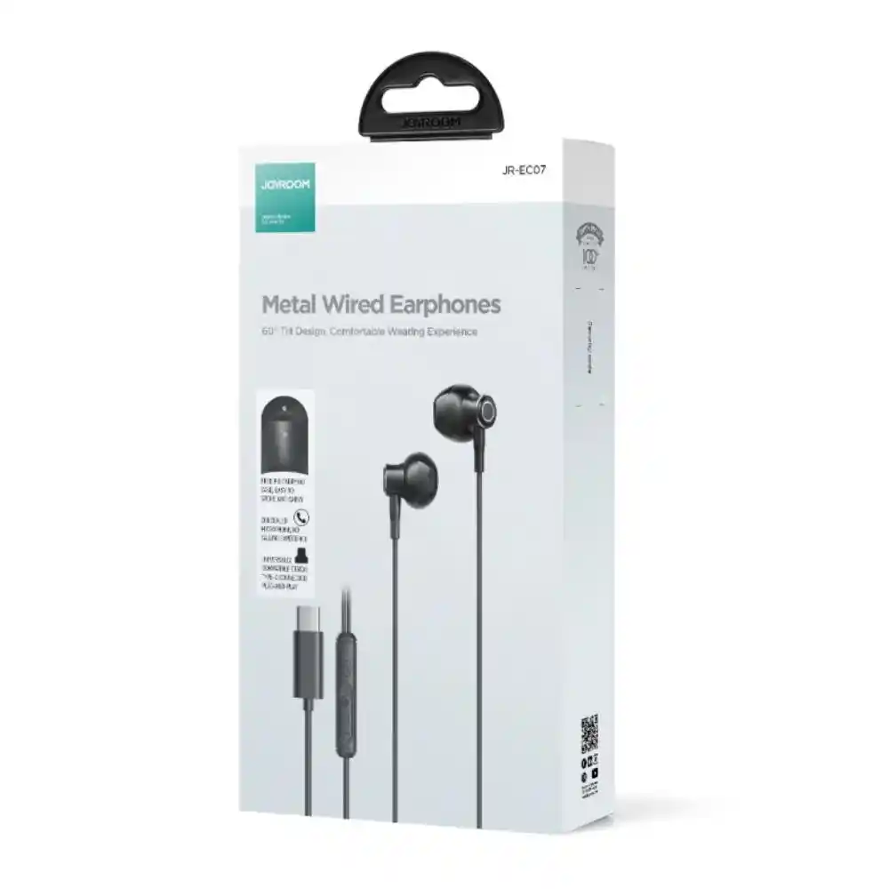 JR-EC07 TYPE-C Series Half In-Ear Wired Earphones 