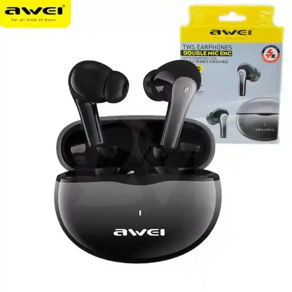 Awei T62 4 Mic ENC Earphones Bluetooth 5.3 Earbuds 