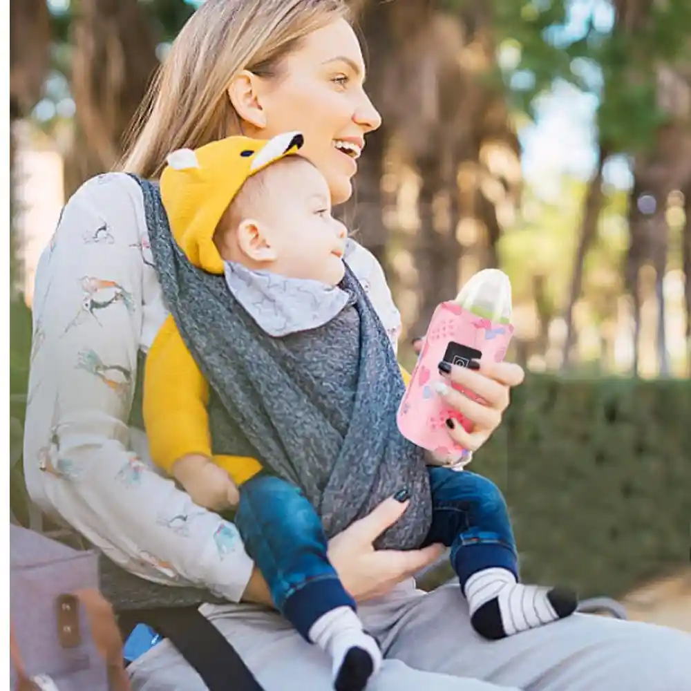 Portable USB Insulated Baby Bottle Warmer & Stroller Bag