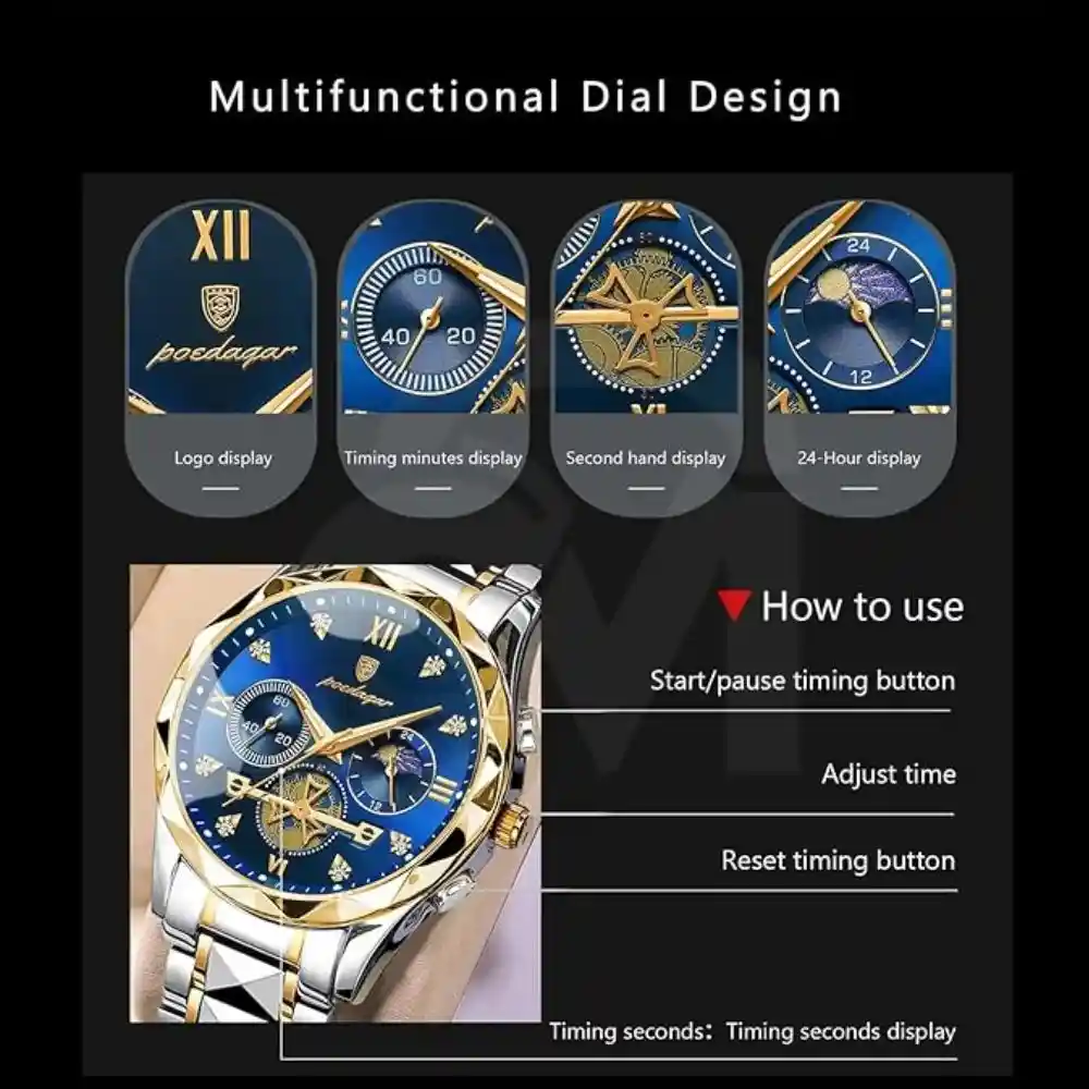 POEDAGAR 996 Luxury Men's Quartz Watches