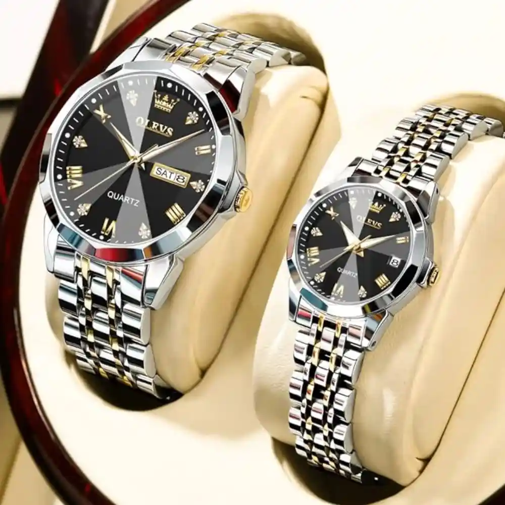 Olevs Couple Watches Stainless Steel