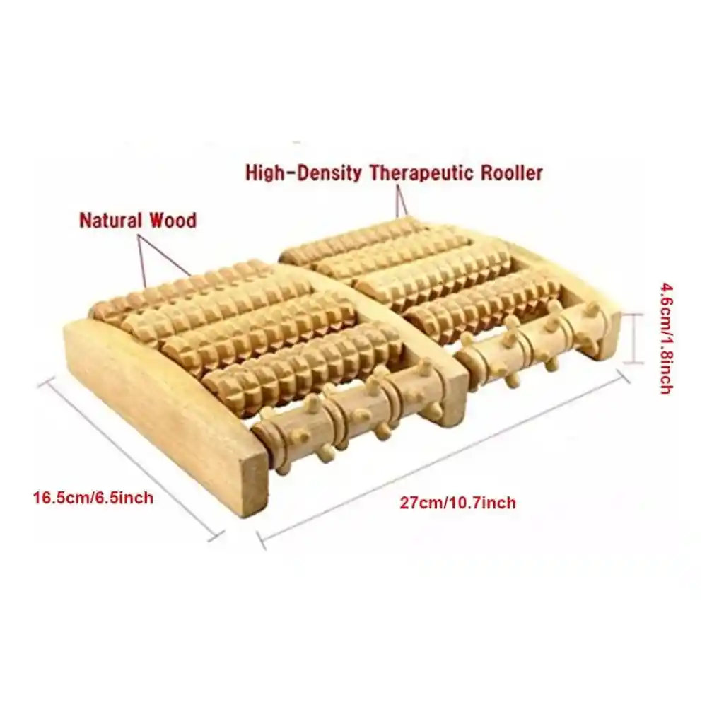 Wooden -Acupressure- Foot Roller -Foot- Massage -Bar