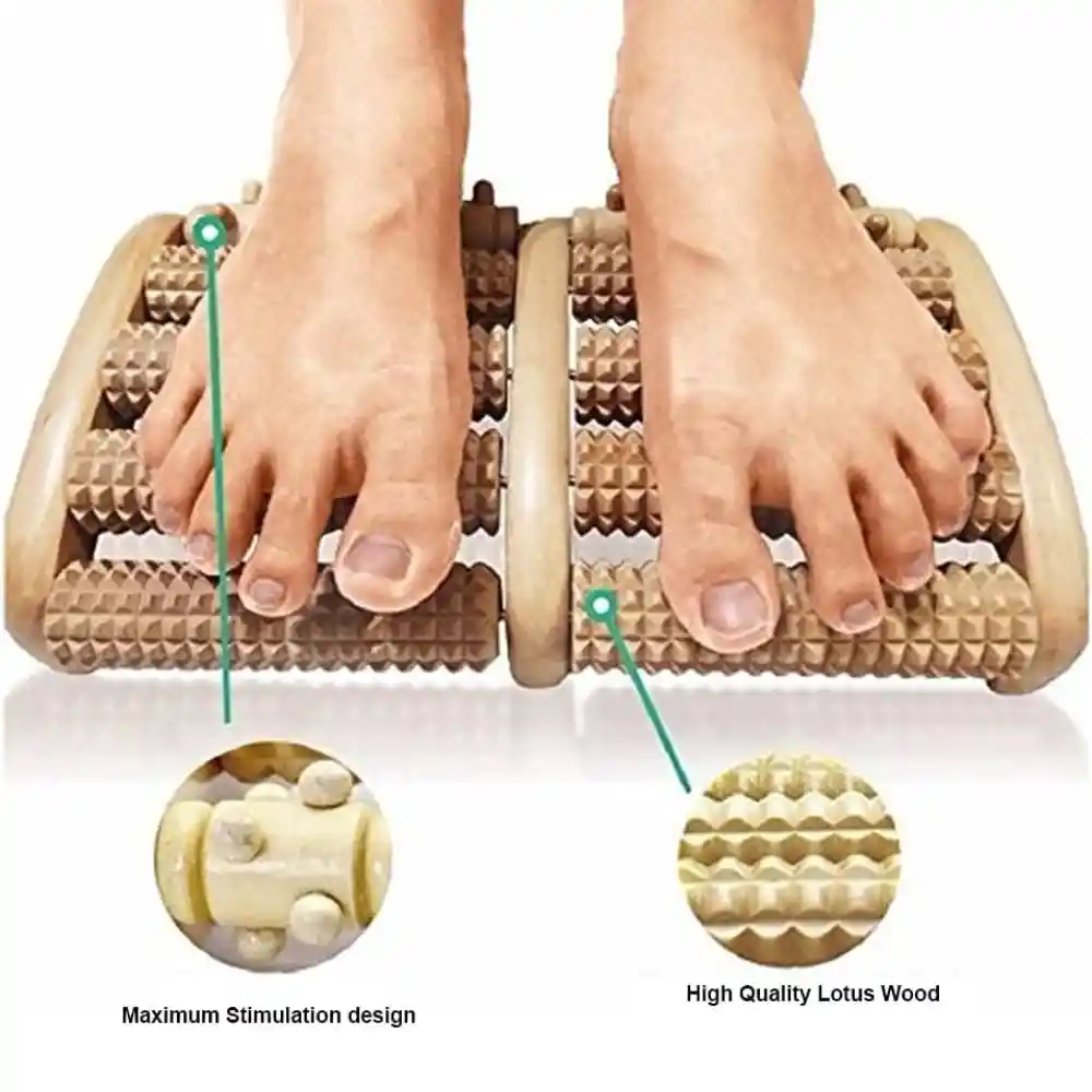 Wooden -Acupressure- Foot Roller -Foot- Massage -Bar