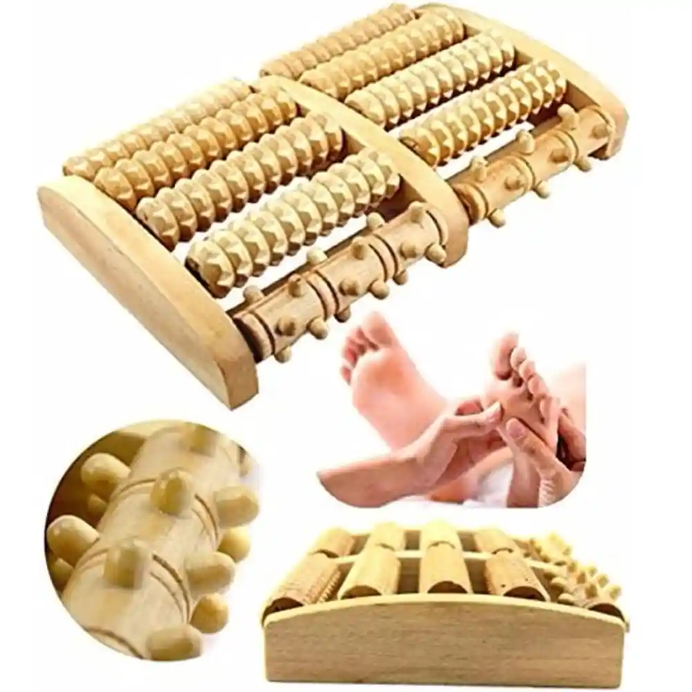 Wooden -Acupressure- Foot Roller -Foot- Massage -Bar