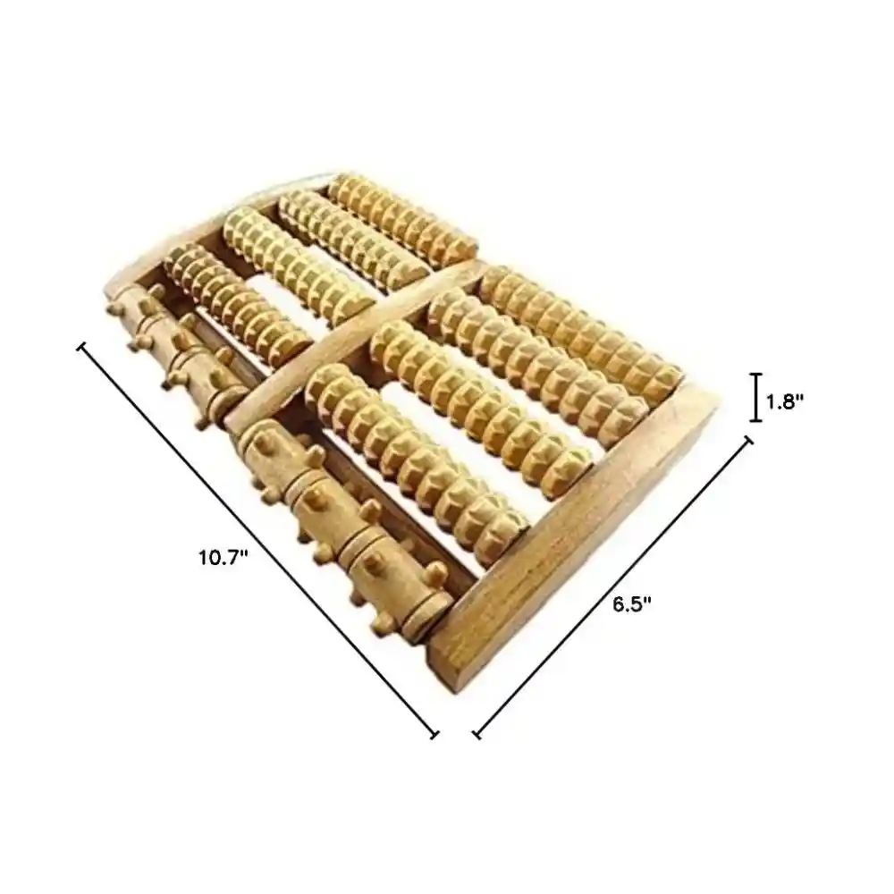 Wooden -Acupressure- Foot Roller -Foot- Massage -Bar