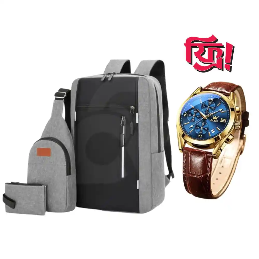 Exclusive 3-in-1 Bag Set with Free Watch