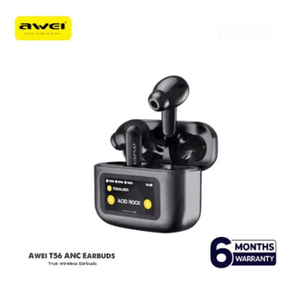 AWEI-T56-ANC-Smart-Display-Earbuds