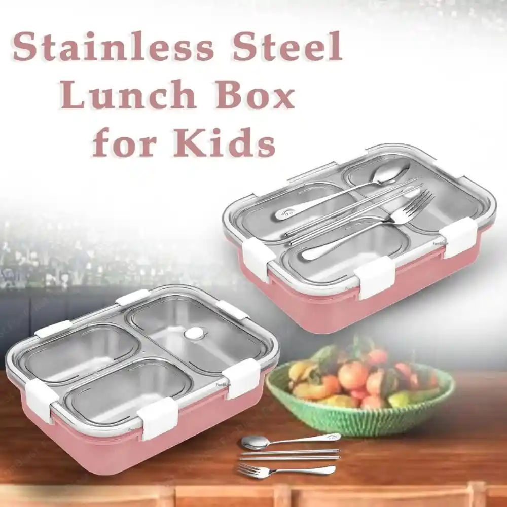  Tedemei Stainless Steel Lunch Box With 3 Compartments1.2 L 