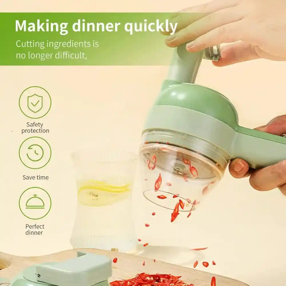 Electric Food Choppers and Graters Set