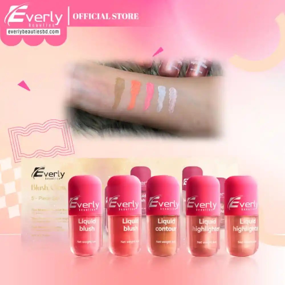 Everly Beauties 5 in 1 liquid Blush Set
