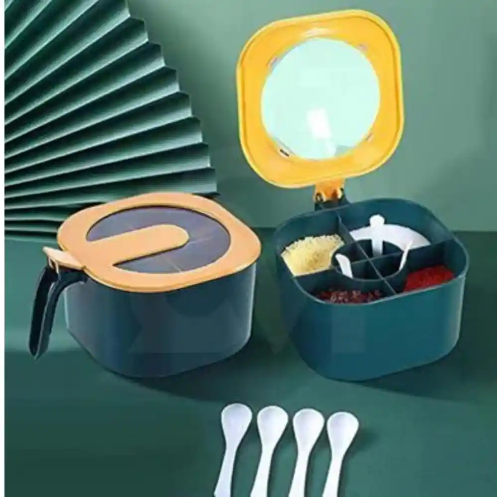 4-Section Spice Masala Box with Spoons Price in Bangladesh