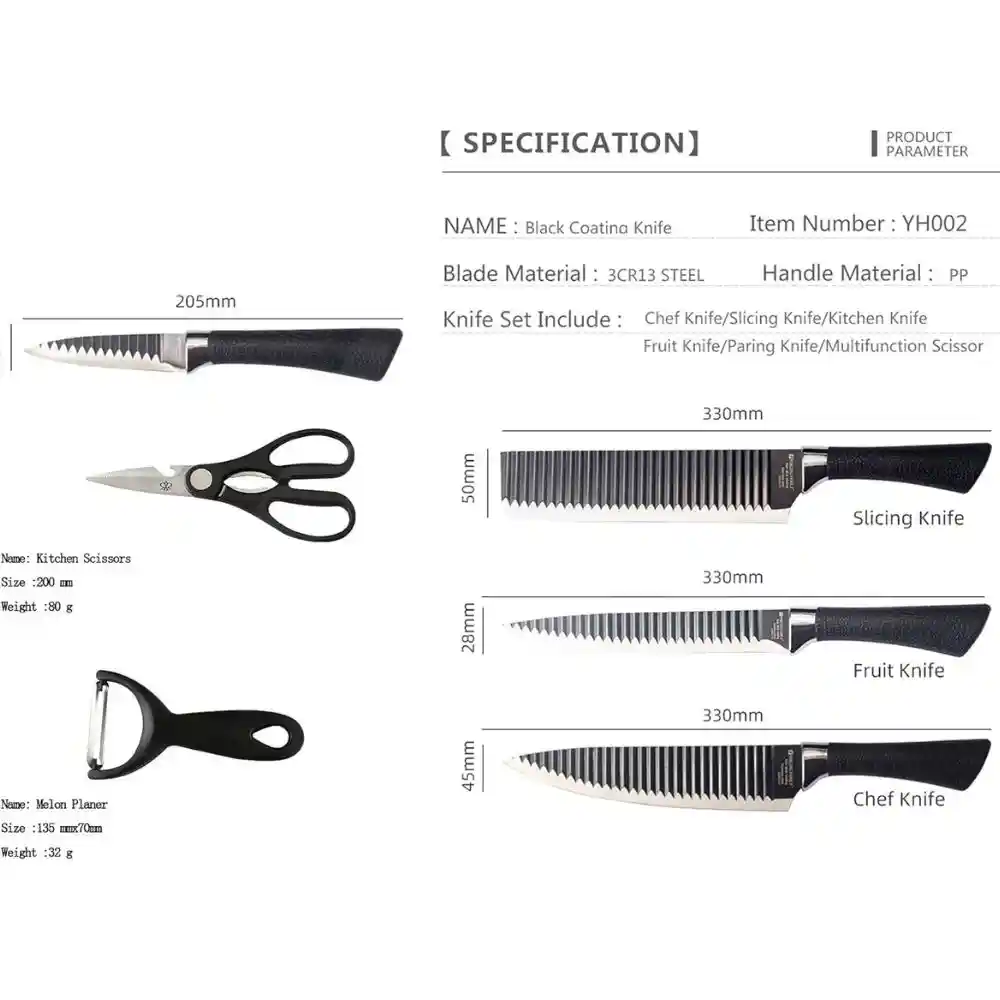 Zepter 6 Pcs Kitchen Knife Set