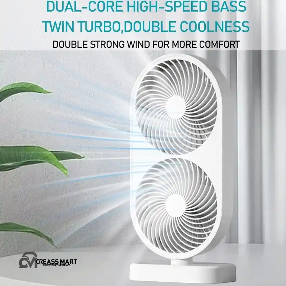 Double Head Desk Fan