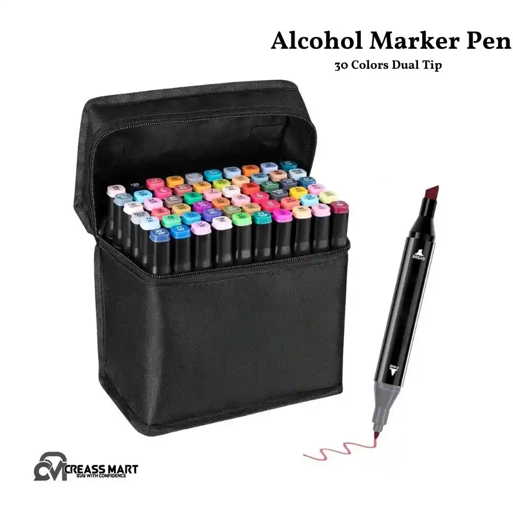 30 Colors Dual Tip Alcohol Marker Pen