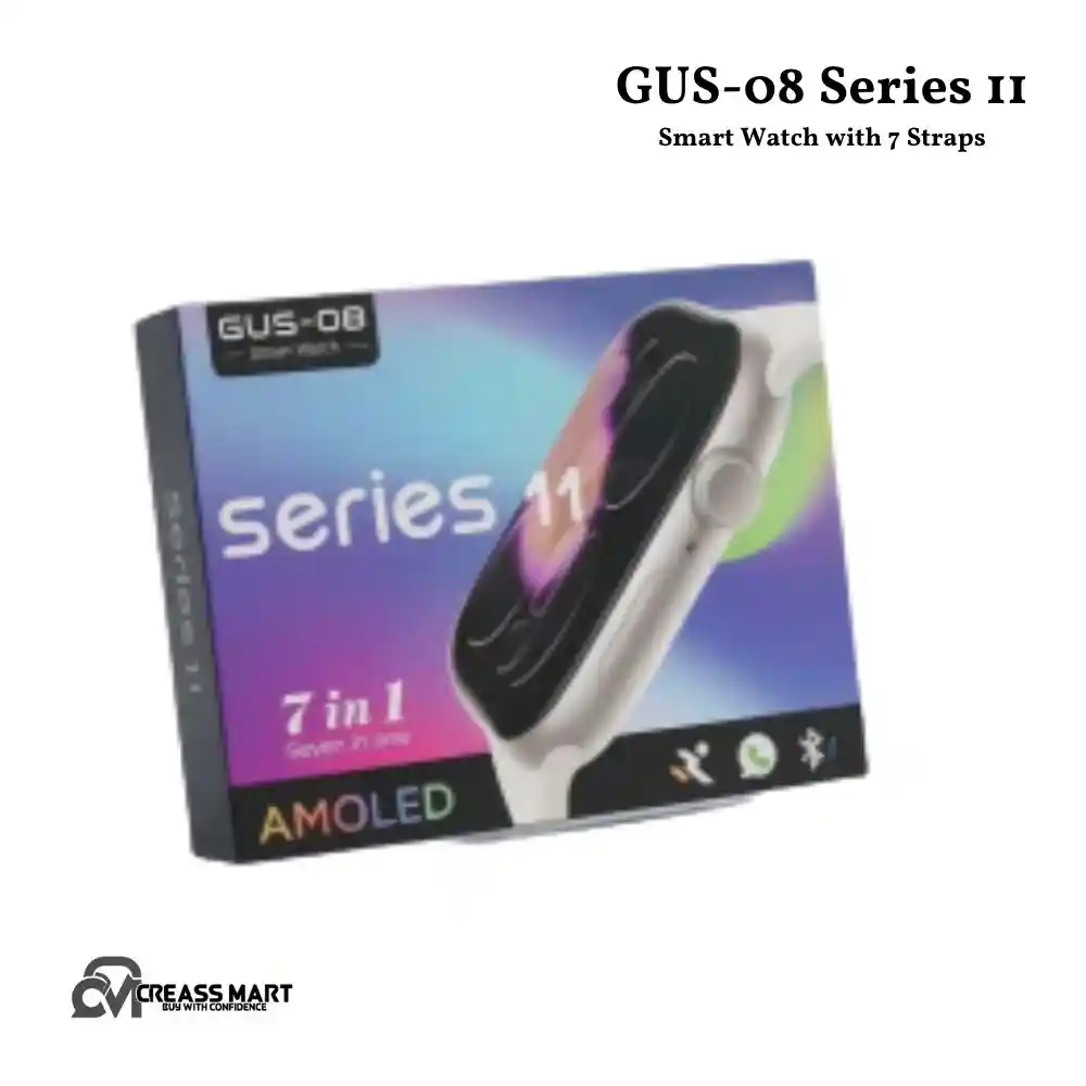 GUS-08 Series 11 Smart Watch with 7 Straps