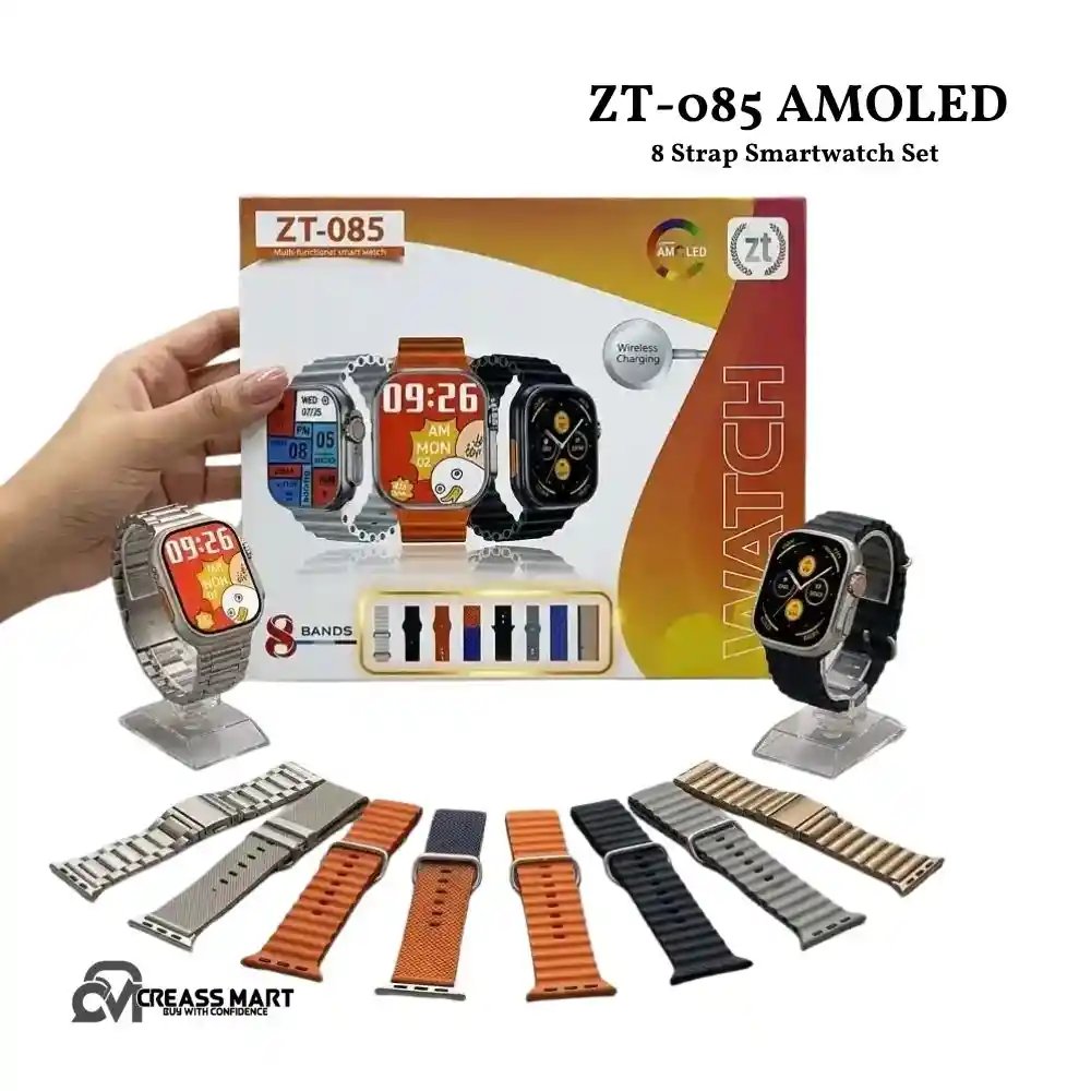 ZT-085 AMOLED 8 Strap Smartwatch Set