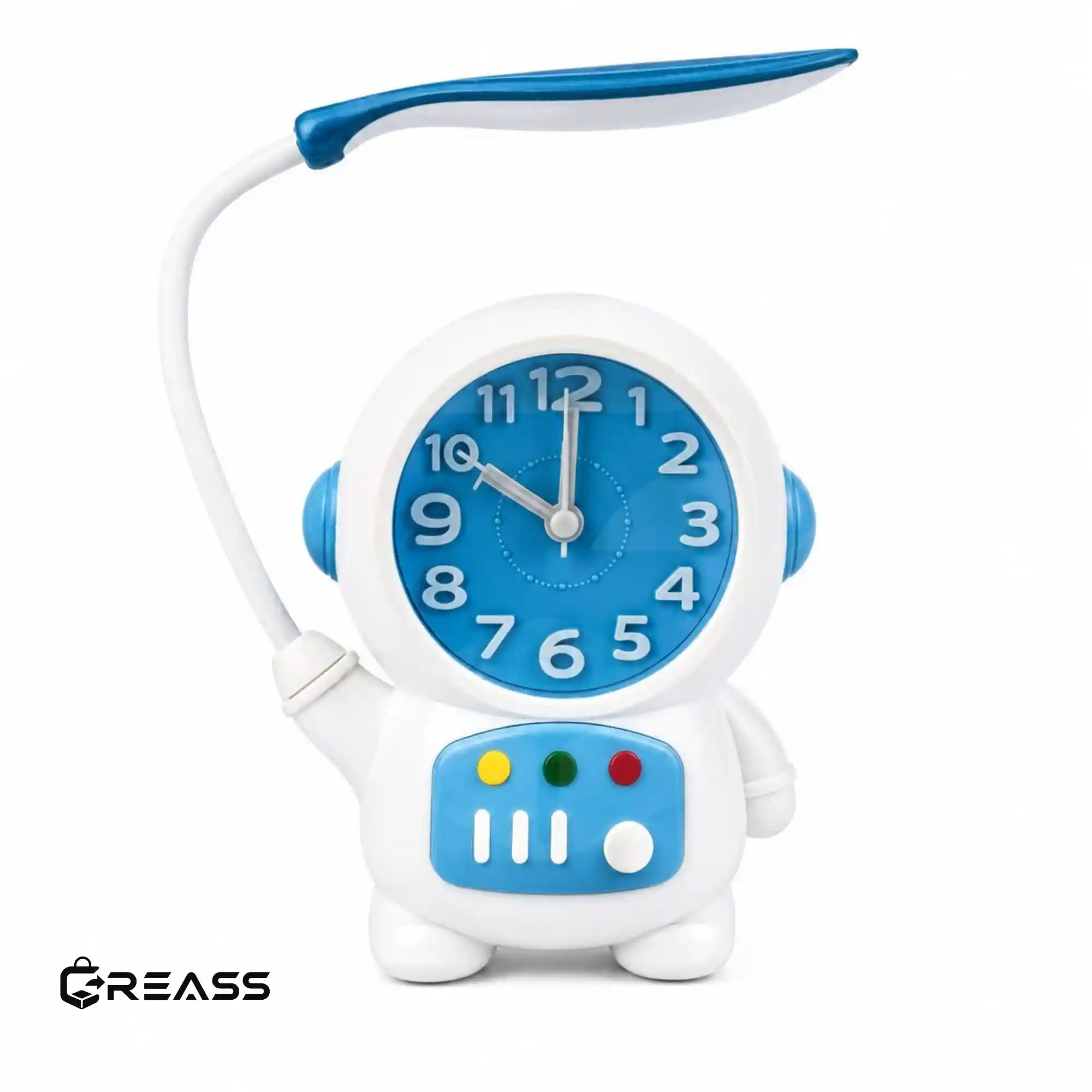Astronaut desk lamp with alarm clock