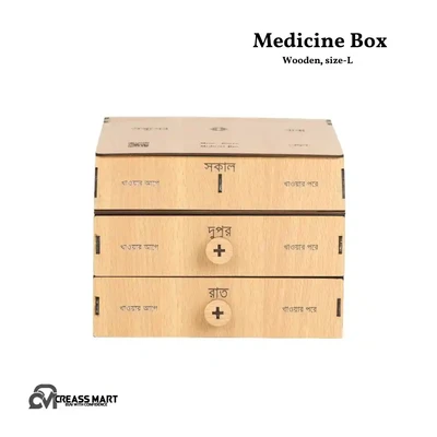 Wooden Medicine Box size-L