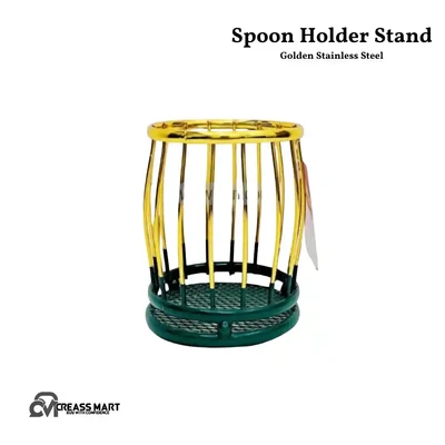Golden Spoon Holder Stand for Kitchen