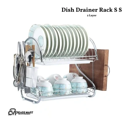 2 Layer Dish Drainer Rack S S