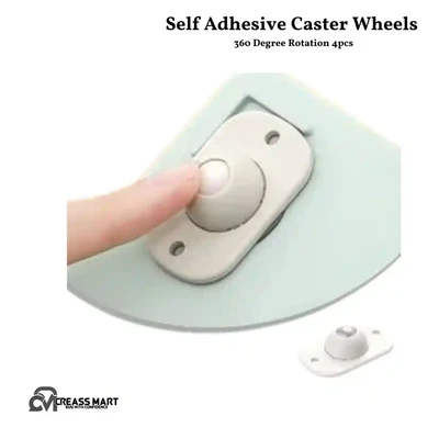 Self Adhesive Caster Wheels 360 Degree Rotation 4pcss