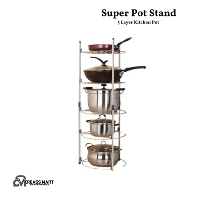 Super Pot Stand 5 Layer Kitchen Pot Organizer