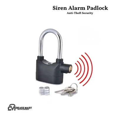 Anti-Theft Security Siren Alarm Padlock
