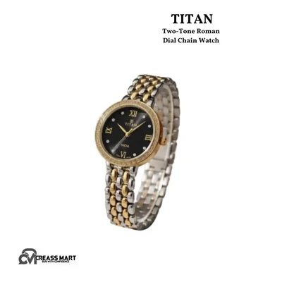Titan Two-Tone Roman Dial Chain Watch