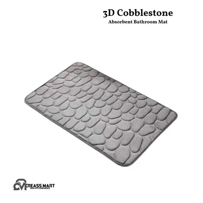3D Cobblestone Absorbent Bathroom Mat