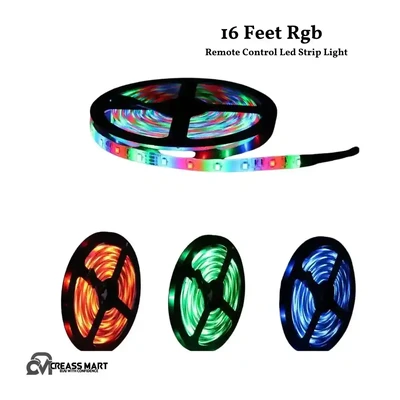 16 Feet Rgb Remote Control Led Strip Light - Rgb Light