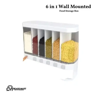 6 in 1 Wall Mounted Food Storage Box