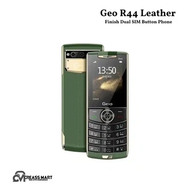 Geo R44 Leather Finish Dual SIM Button Phone