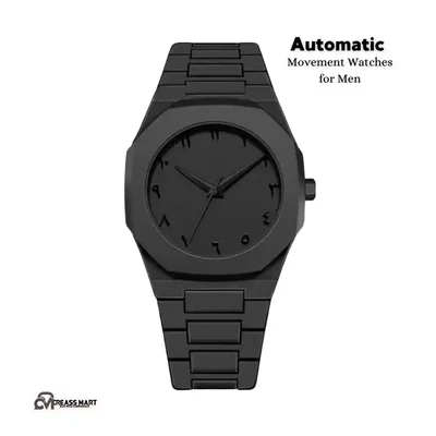 Aura Matte Black Arabic Watch for Men