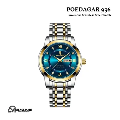 POEDAGAR 936 Luminous Stainless Steel Watch