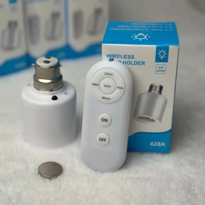 Remote Control E27 Lamp Holder with Timer