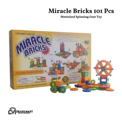Miracle Bricks 101 Pcs Motorized Spinning Gear Toy