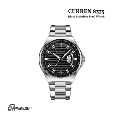 CURREN 8375 Black Stainless Steel Watch