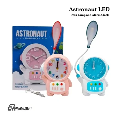 Astronaut LED Desk Lamp and Alarm Clock