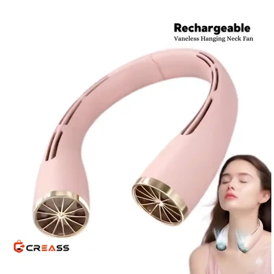 Rechargeable Vaneless Hanging Neck Fan